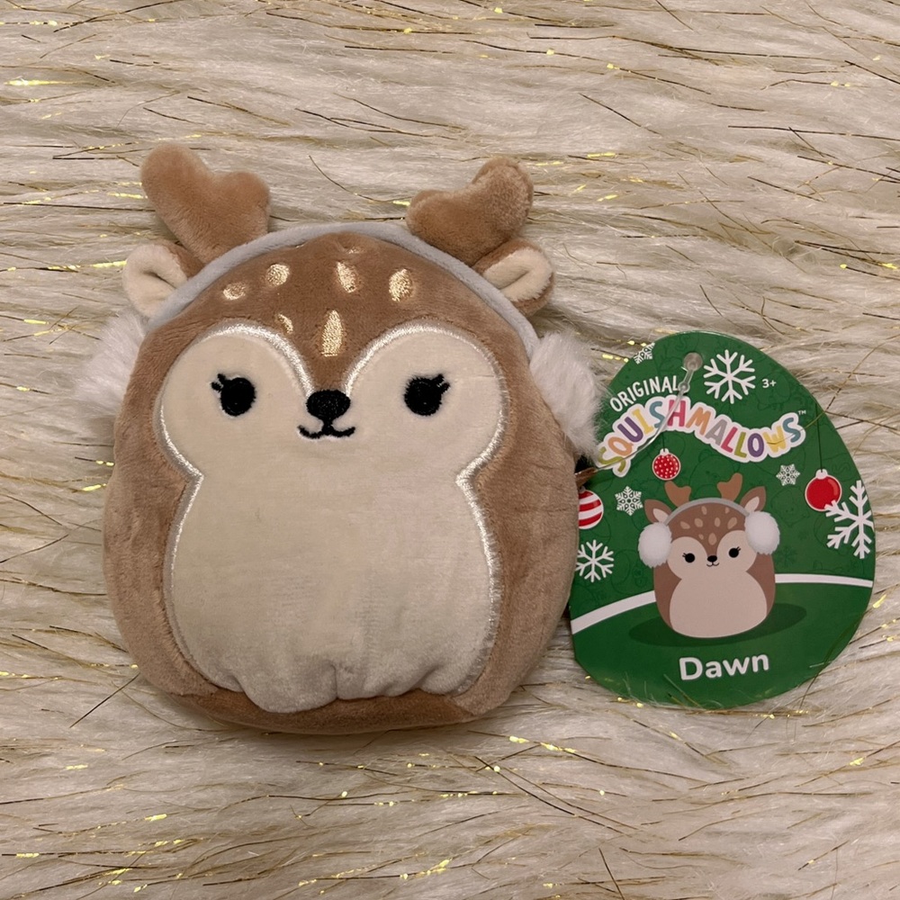 Squishmallows Dawn the Fawn 3.5" Christmas plush 2023